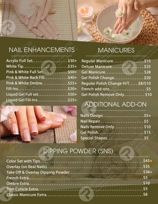 Printing for Nails Salon