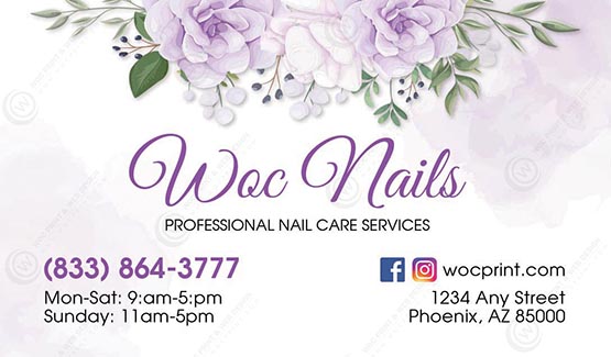 nail business card